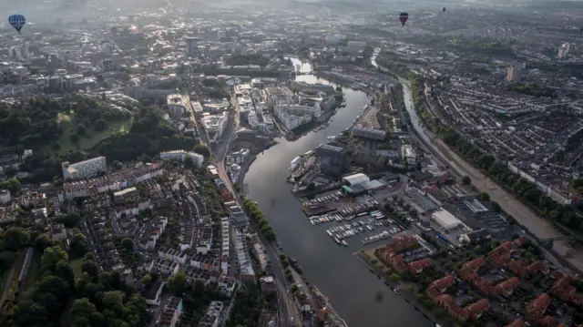 View of Bristol from the sky