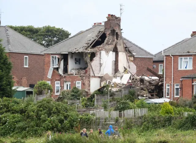 Damaged house