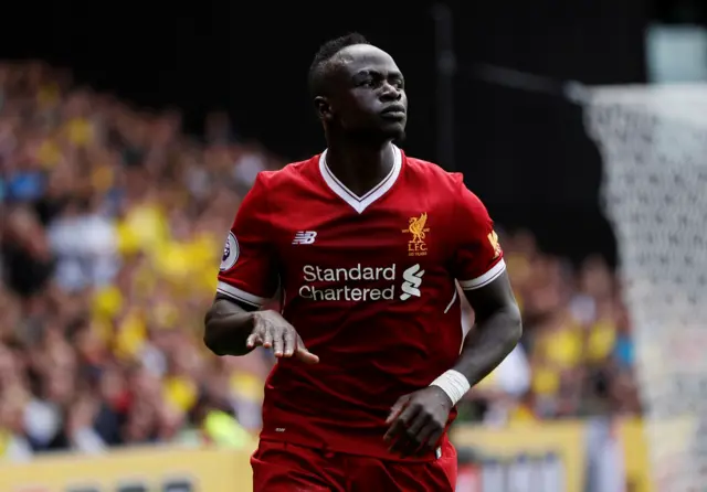 Sadio Mane celebrates