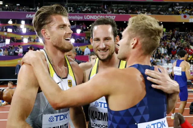 Kevin Mayer, Rico Freimuth and Kai Kazmirek.