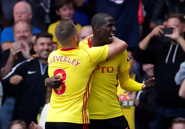 Watford's Abdoulaye Doucoure celebrates