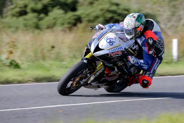 Peter Hickman on board his Supersport machine