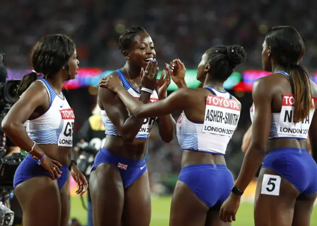 GB's 4x100 Women's relay team