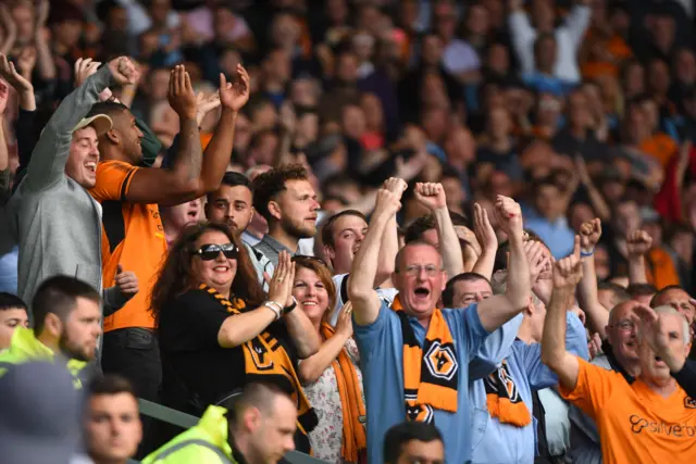 Wolves fans celebrate