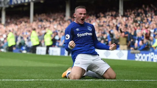 Wayne Rooney celebrates