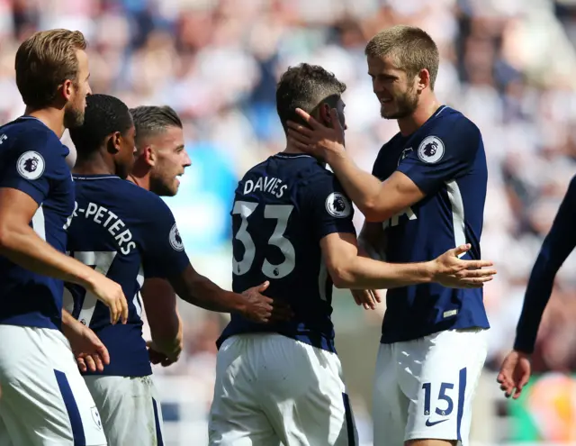 Ben Davies celebrates