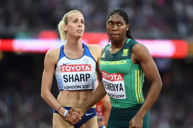 Caster Semenya and Lynsey Sharp