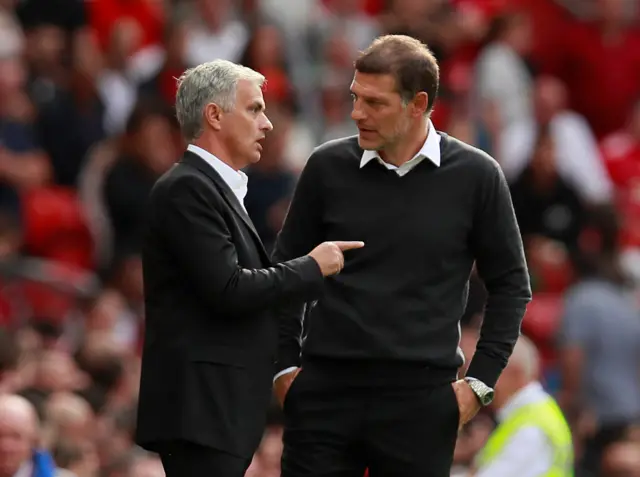 Jose Mourinho and Slaven Bilic