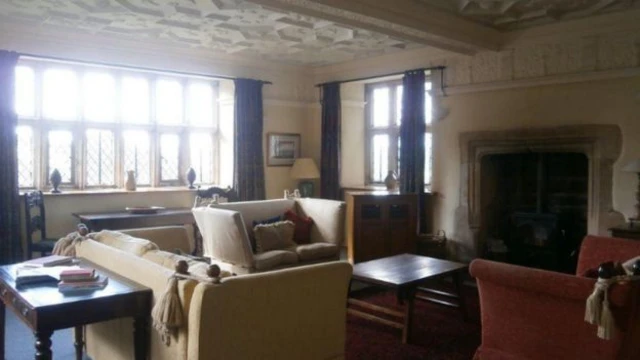 Living room at North Lees Hall