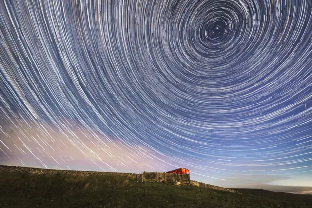 Perseid meteor shower over Hawes