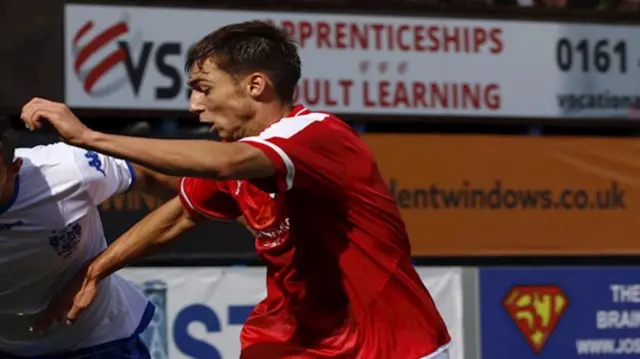 Harry Pickering in action for Crewe