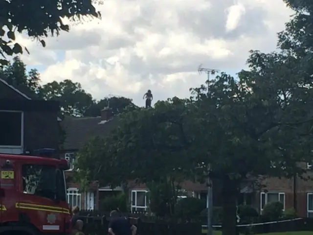 Man on roof in Scunthorpe