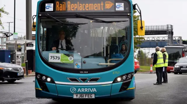 Rail replacement bus