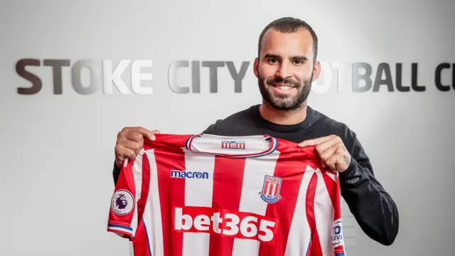 Jese Rodriguez with Stoke City shirt