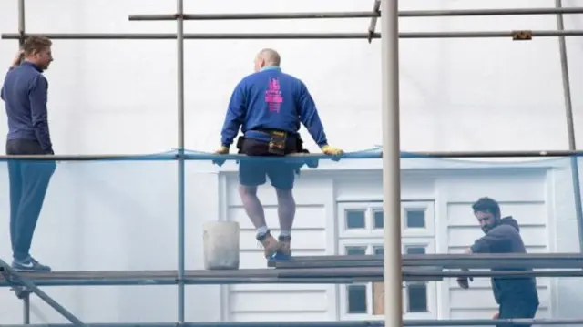 Scaffolders at work