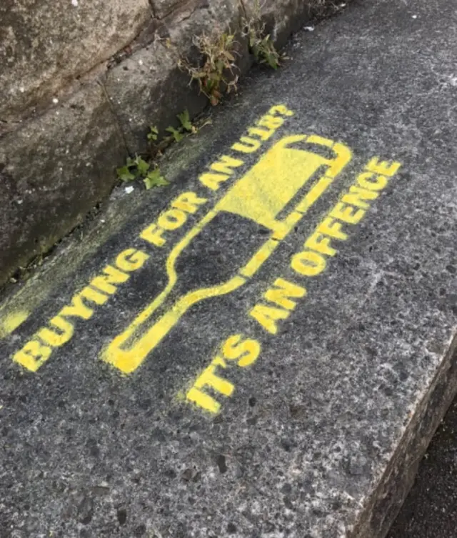 Pavement police stencil