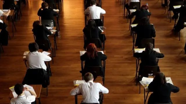 pupils sitting exams