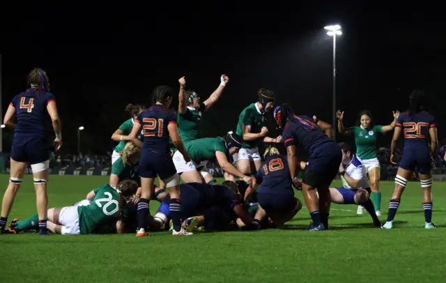 Ireland get a try.