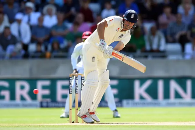 England's Alastair Cook bats