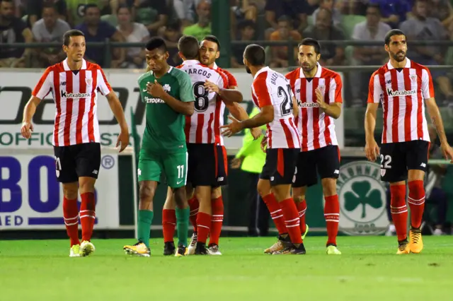 Athletic Bilbao players celebrate