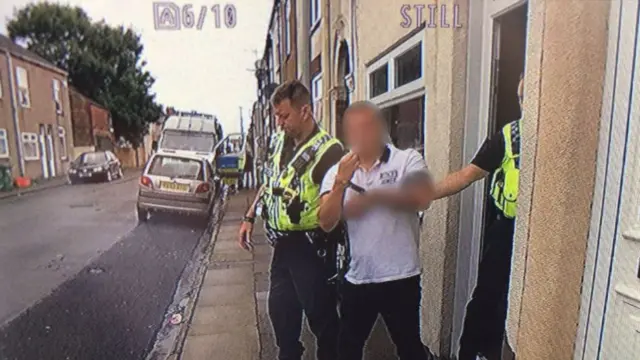 Man getting arrested in East Marsh area of Grimsby