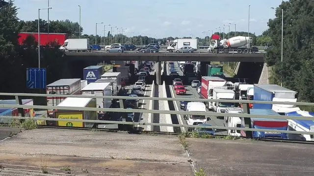 The M6 at junction 19