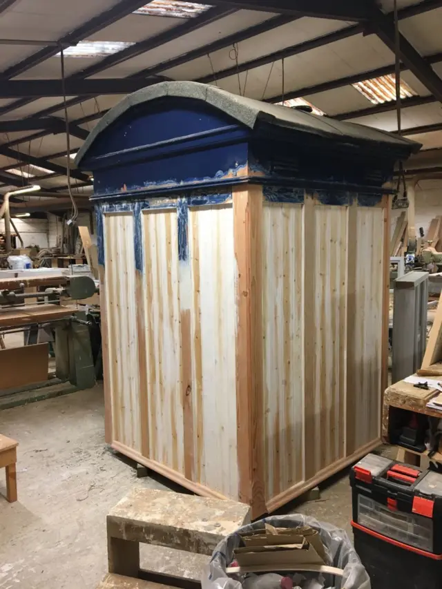 Almondbury Police Box being refurbished