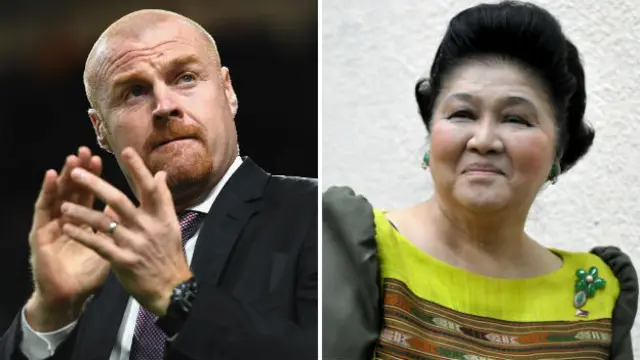 Sean Dyche and Imelda Marcos