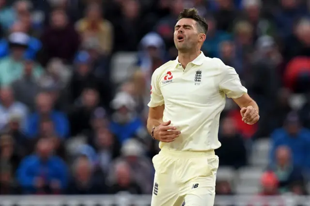 James Anderson reacts