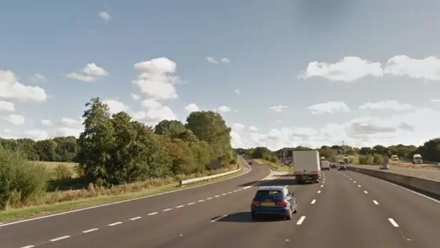 M6 at junction 12 southbound