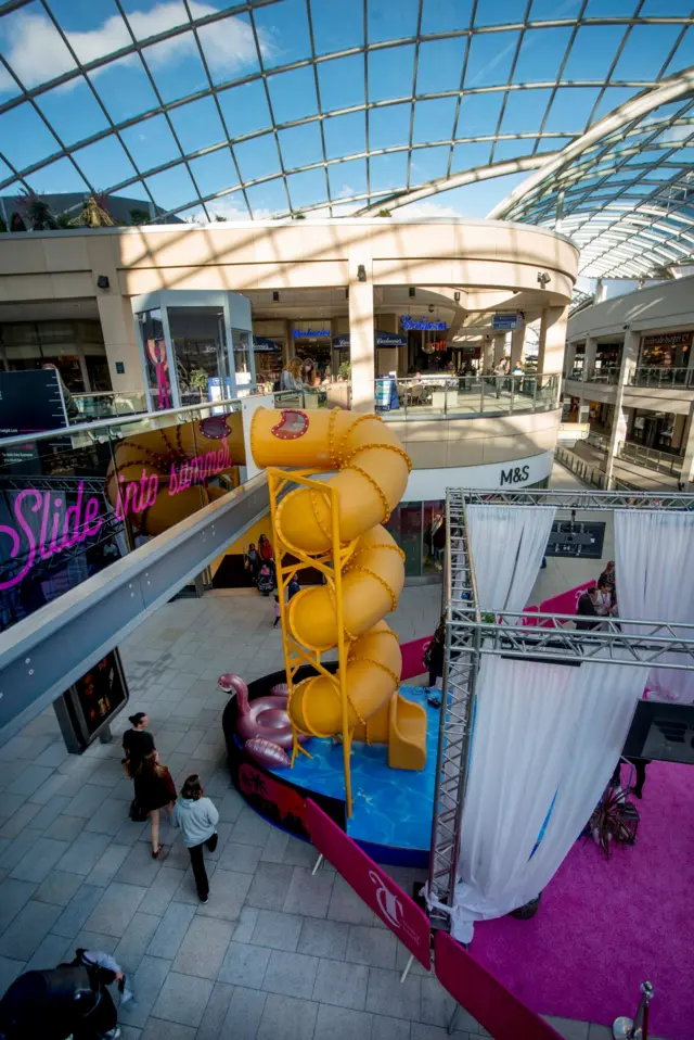 Helter skelter at Trinity Leeds