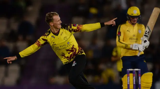 Max Waller celebrates