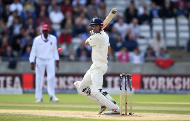 Alastair Cook bats