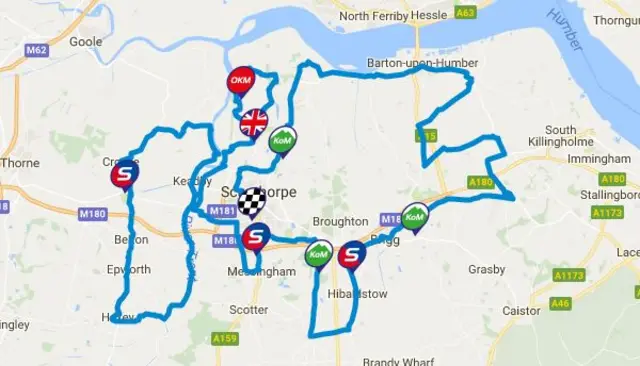 Route for stage 3 of Tour of Britain