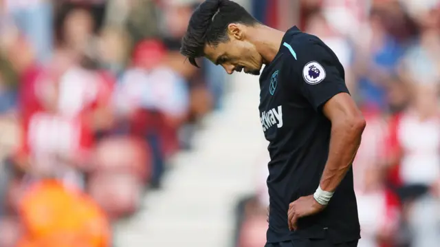 Jose Fonte looks dejected