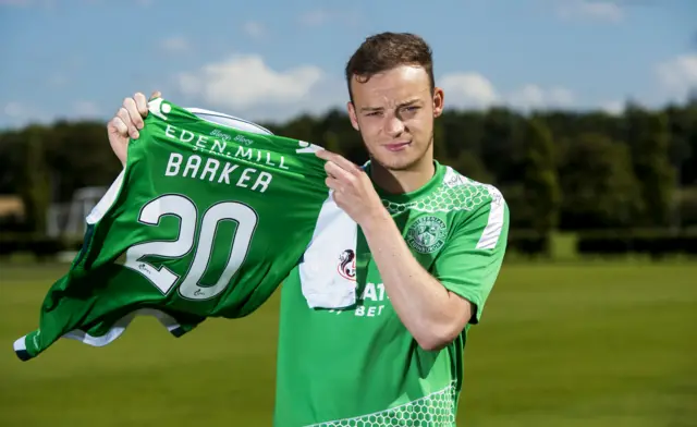 Hibernian's new loan signing Brandon Barker.