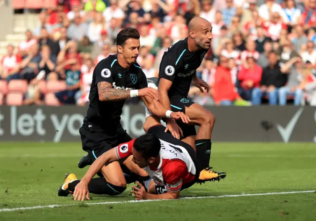 Pablo Zabaleta concedes a penalty