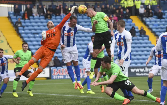 Kilmarnock and Celtic players