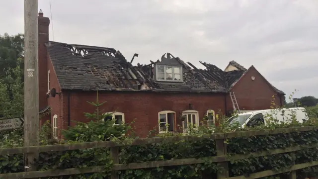 The roof of the house this morning