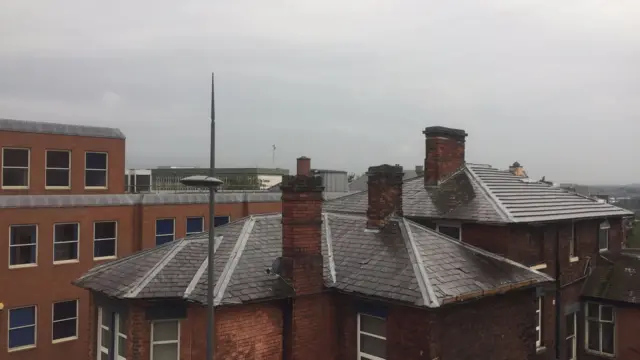 Grey skies over Hanley this morning