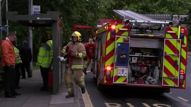 Suffolk fire officers conducting exercise at Cumberland Towers