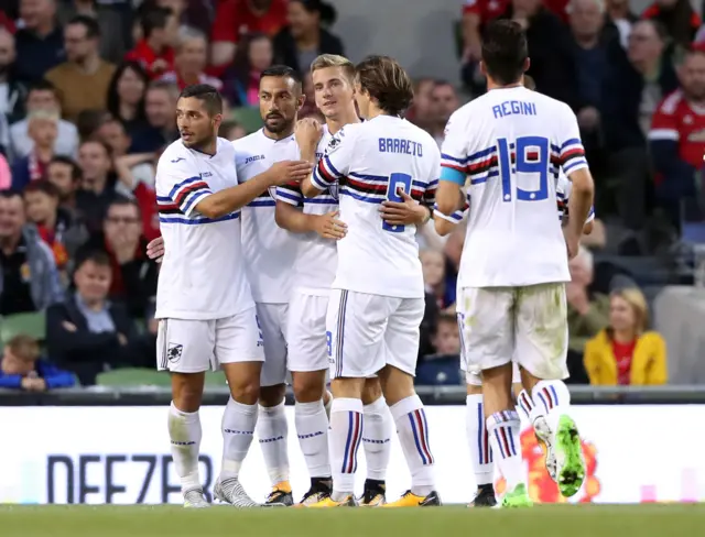 Sampdoria's Dennis Praet