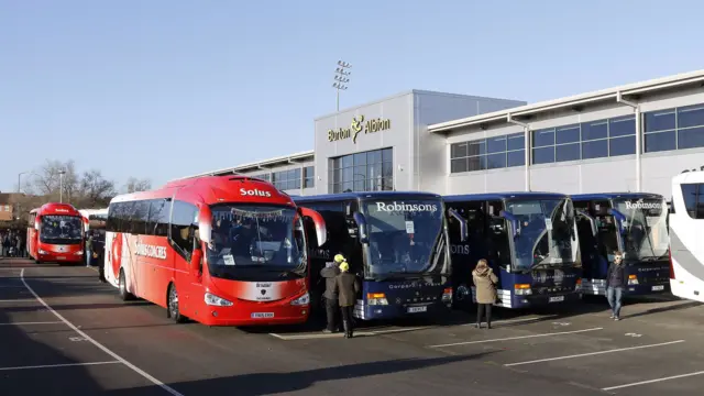 Coaches at Burton Albion lined up