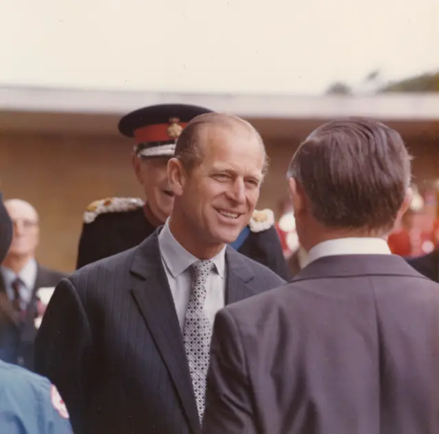 Duke of Edinburgh visiting Norwich in 1975