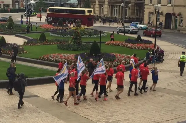 Parade in Hull's Queens Gardens