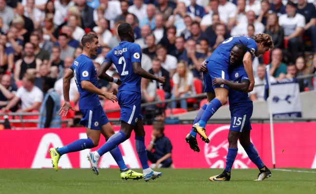 Chelsea players celebrate