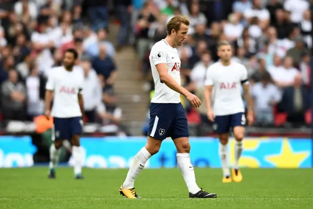 Tottenham players looked dissapointed