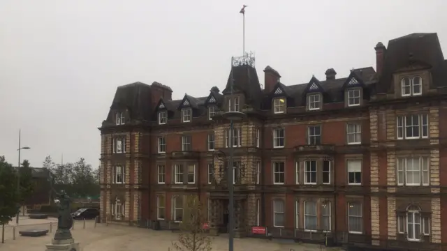 Hanley Town Hall this morning