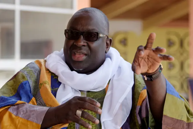 Papa Massata Diack, son of former president of the International Association of Athletics Federations (IAAF) Lamine Diack, speaks during an interview with AFP on March 6, 2017 in Dakar.