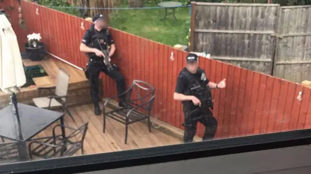 Armed police in Leicester